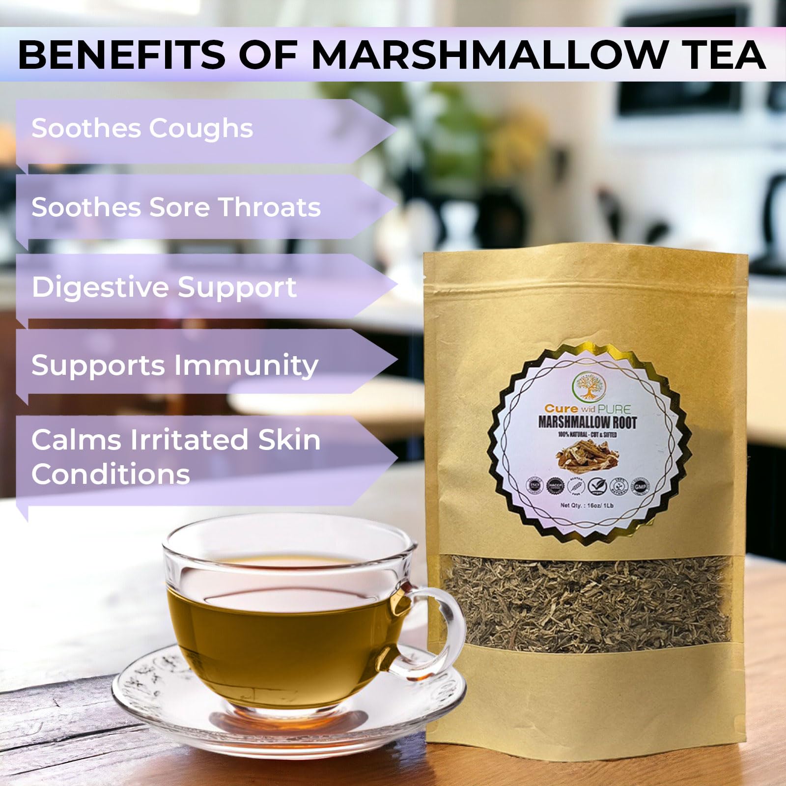 Preparation of Marshmallow Root tea infusion