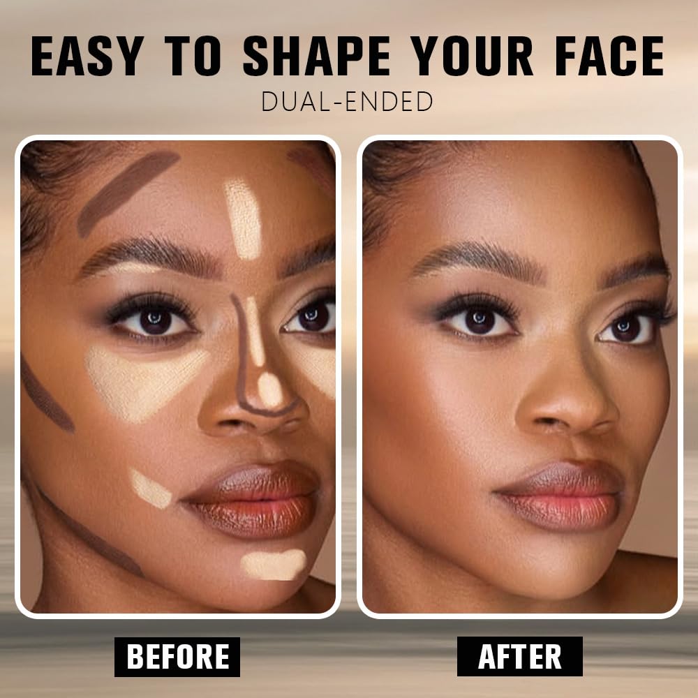 UOCK facial shaping makeup pen highlighting and contouring ends close up