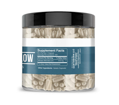 Close up of Earthborn Elements Marshmallow Root supplement label