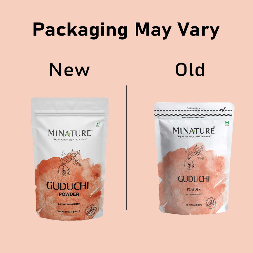 Side view of the 227 grams resealable zip lock Ayurvedic powder packaging