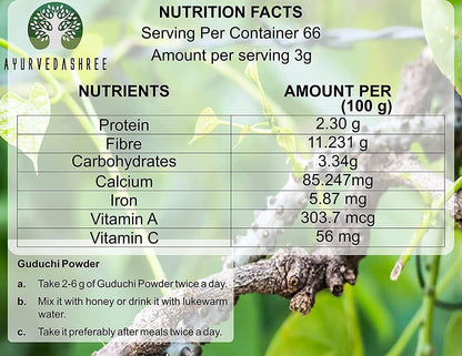 Natural Ayurvedic detox supplement jar ingredients and usage instructions text