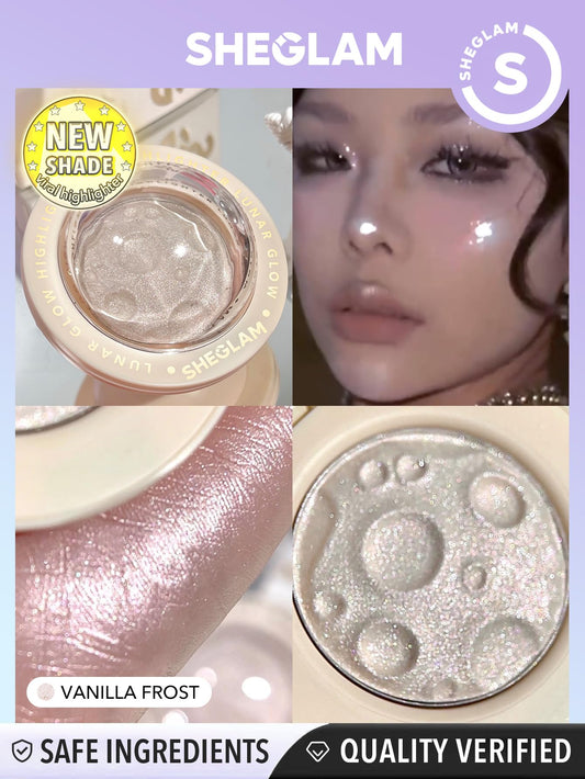 SHEGLAM Lunar Glow Highlighter Vanilla Frost shade swatch