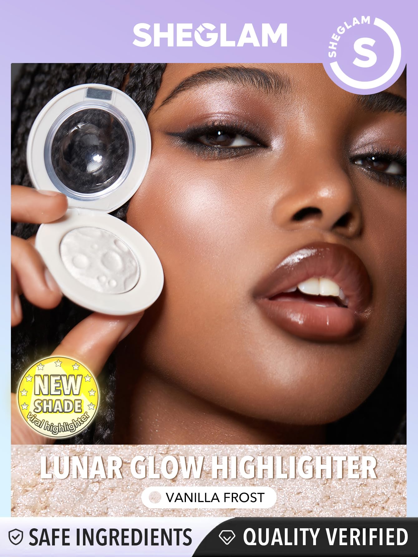 SHEGLAM Lunar Glow Highlighter multi dimensional shimmer texture