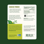 Banyan Botanicals Organic Guduchi Powder ingredient label showing 100 percent pure Tinospora cordifolia stem