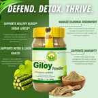 Detailed ingredient label of authentic Giloy Guduchi powder