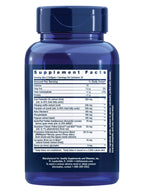 Life Extension Ultra Prostate Formula nutritional facts label listing saw palmetto and pygeum ingredients.