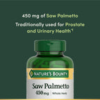 Nature's Bounty herbal prostate support capsules container side angle