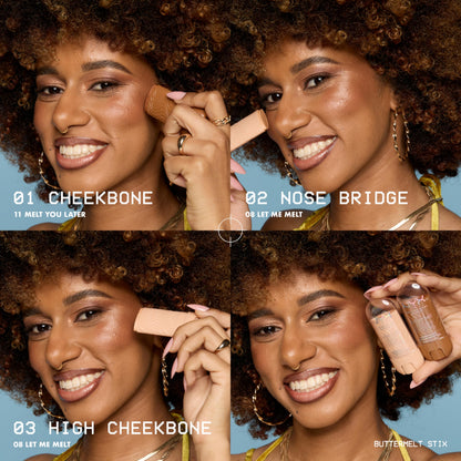 Non-greasy cream face makeup stick for 8 hour luminous glow