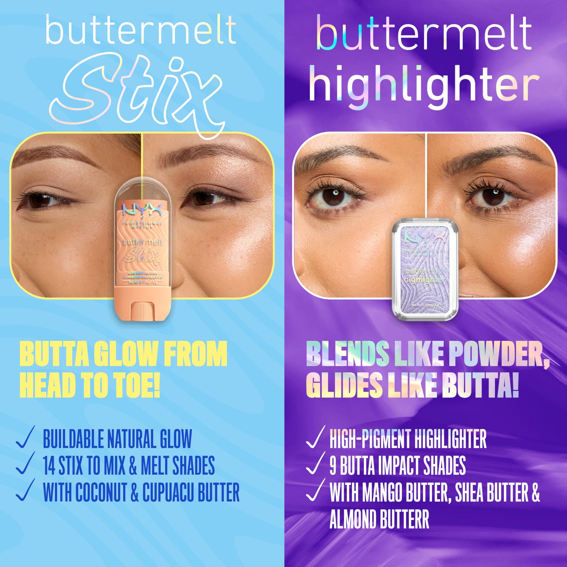 NYX Buttermelt Stix 04 My Melt Era compact travel makeup product