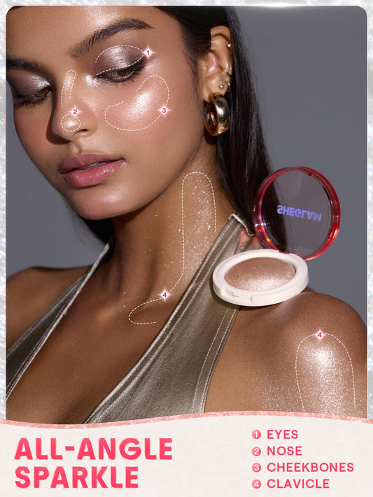 SHEGLAM Glowchi Bouncy Highlighter showing the unique squishy mochi cream texture.