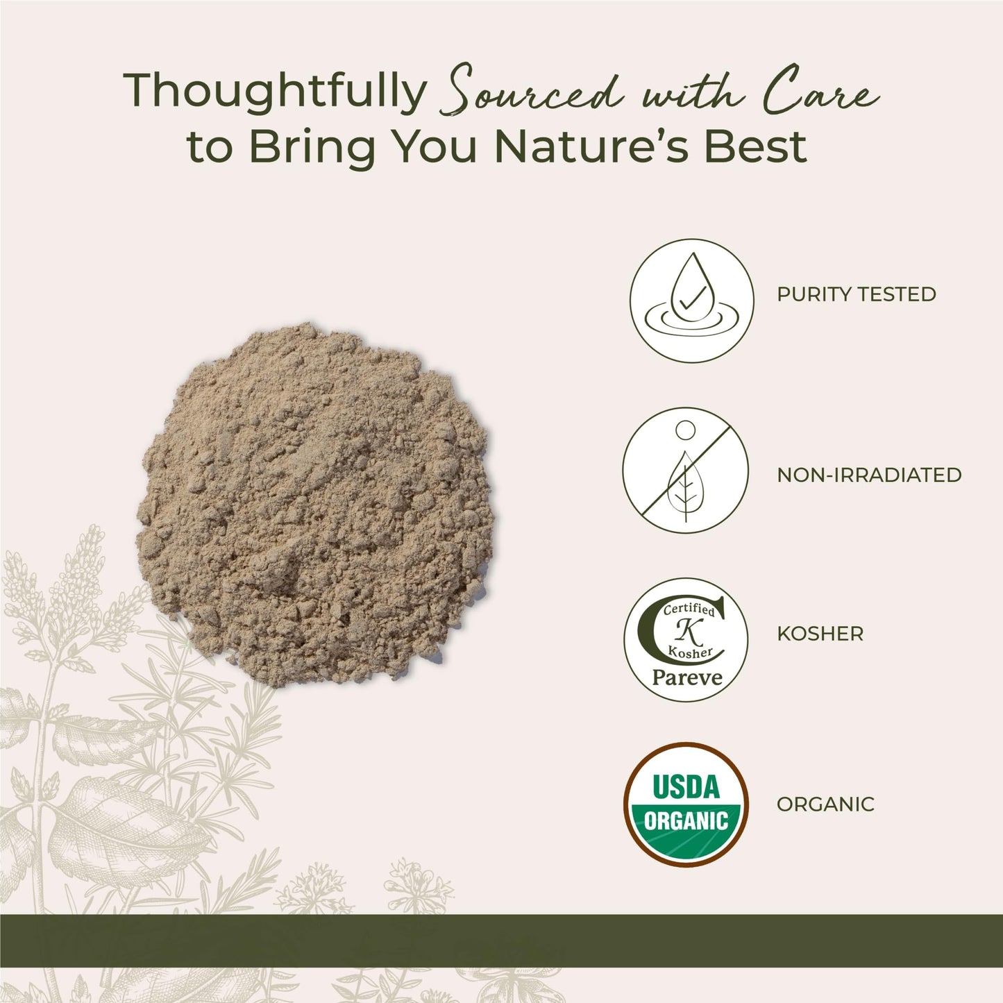 Starwest Botanicals organic herbal supplement packaging details