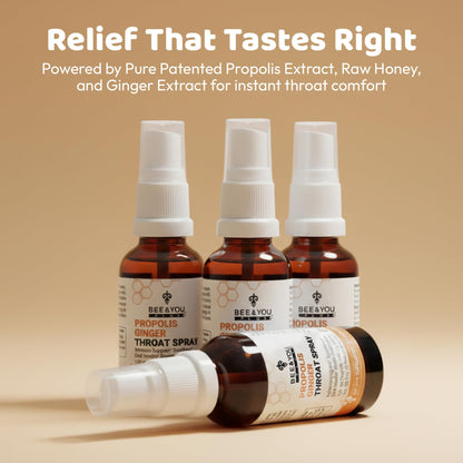Anatolian bee propolis and raw honey dietary supplement spray side view text