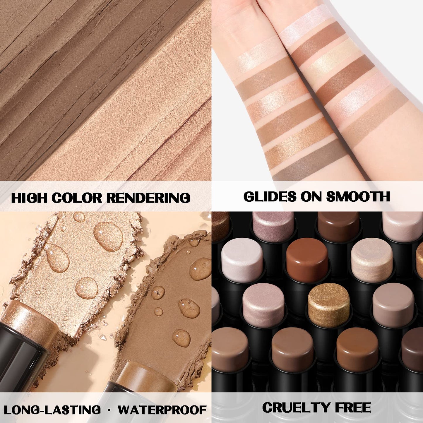 Focallure face sculpting makeup stick duo displayed alongside its protective outer box.
