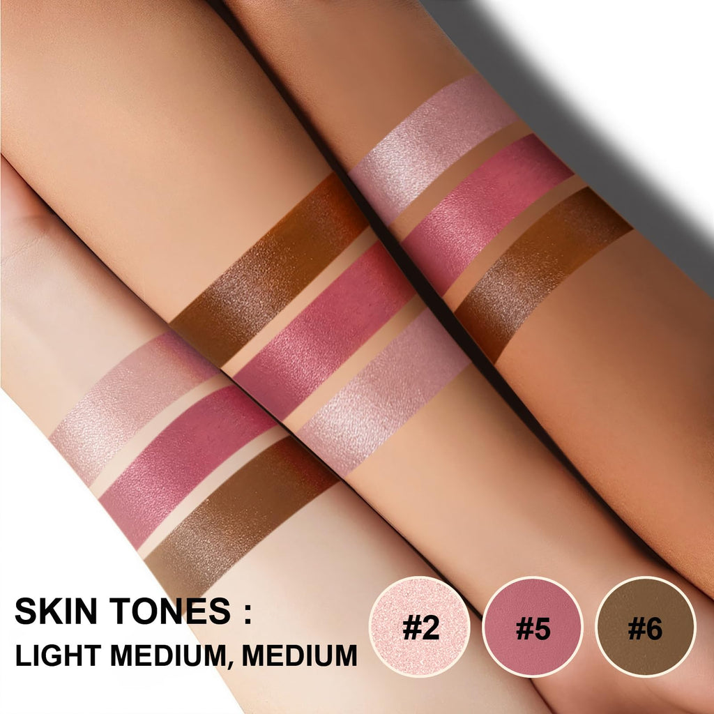 Lezero light medium contour kit swatch and shade view