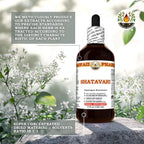 Close up look of the four fluid ounces brown glass bottle of Hawaii Pharm Shatavari vegan herbal extract