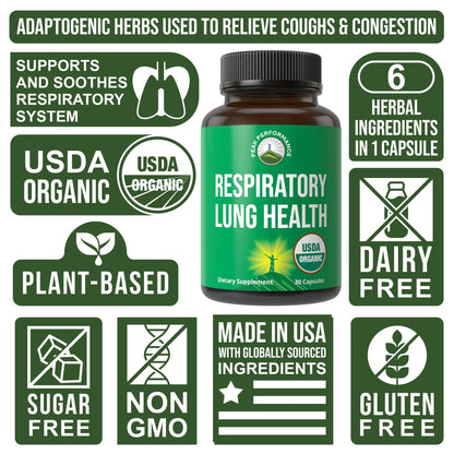 Peak Performance 6-in-1 organic respiratory support capsules