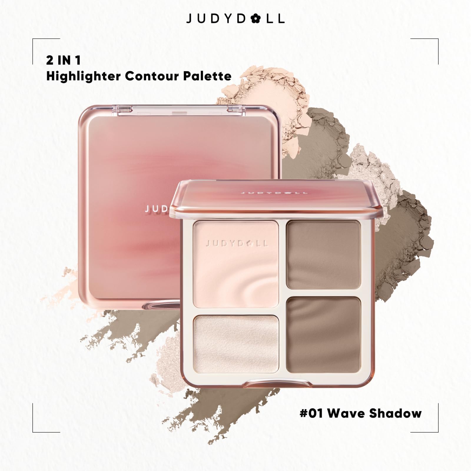 Judydoll potato puree shimmer highlighter close up showing pore friendly radiant texture