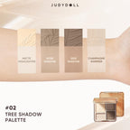 Judydoll palette opened showing four shade quadrants