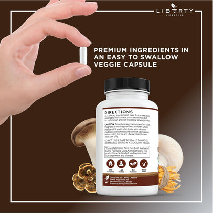 Authentic USA imported Liberty Lifestyle mushroom capsules