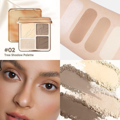 Close-up texture of the JUDYDOLL 2-in-1 highlight and contour powder for seamless facial sculpting.