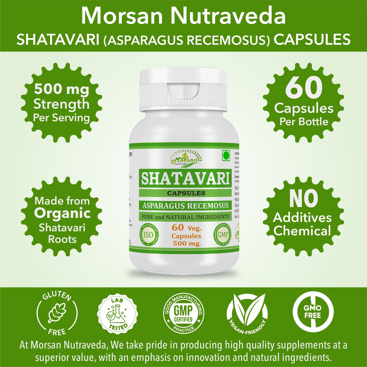 Secure safety seal and packaging details of the premium Morsan Nutraveda Ayurvedic wellness product.