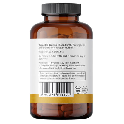 Premium herbal dietary supplement bottle showing pure lactation and immunity support benefits