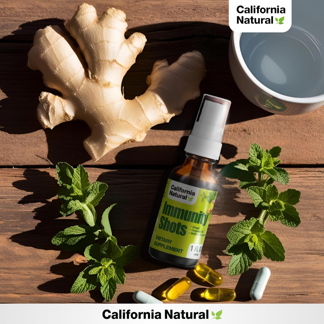 California Natural Opti-Zinc and organic ginger root dietary defense spray packaging