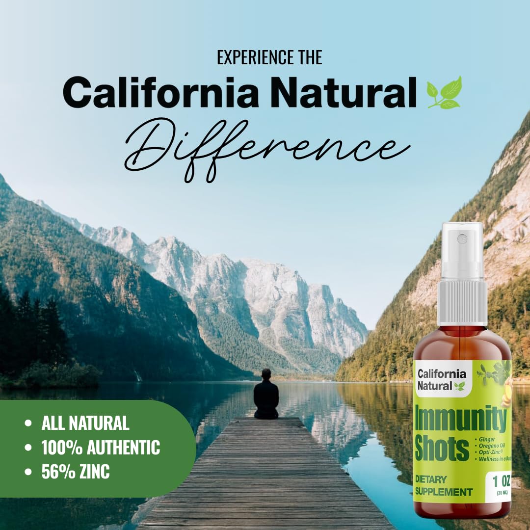 California Natural organic antioxidant immunity support spray bottle side view