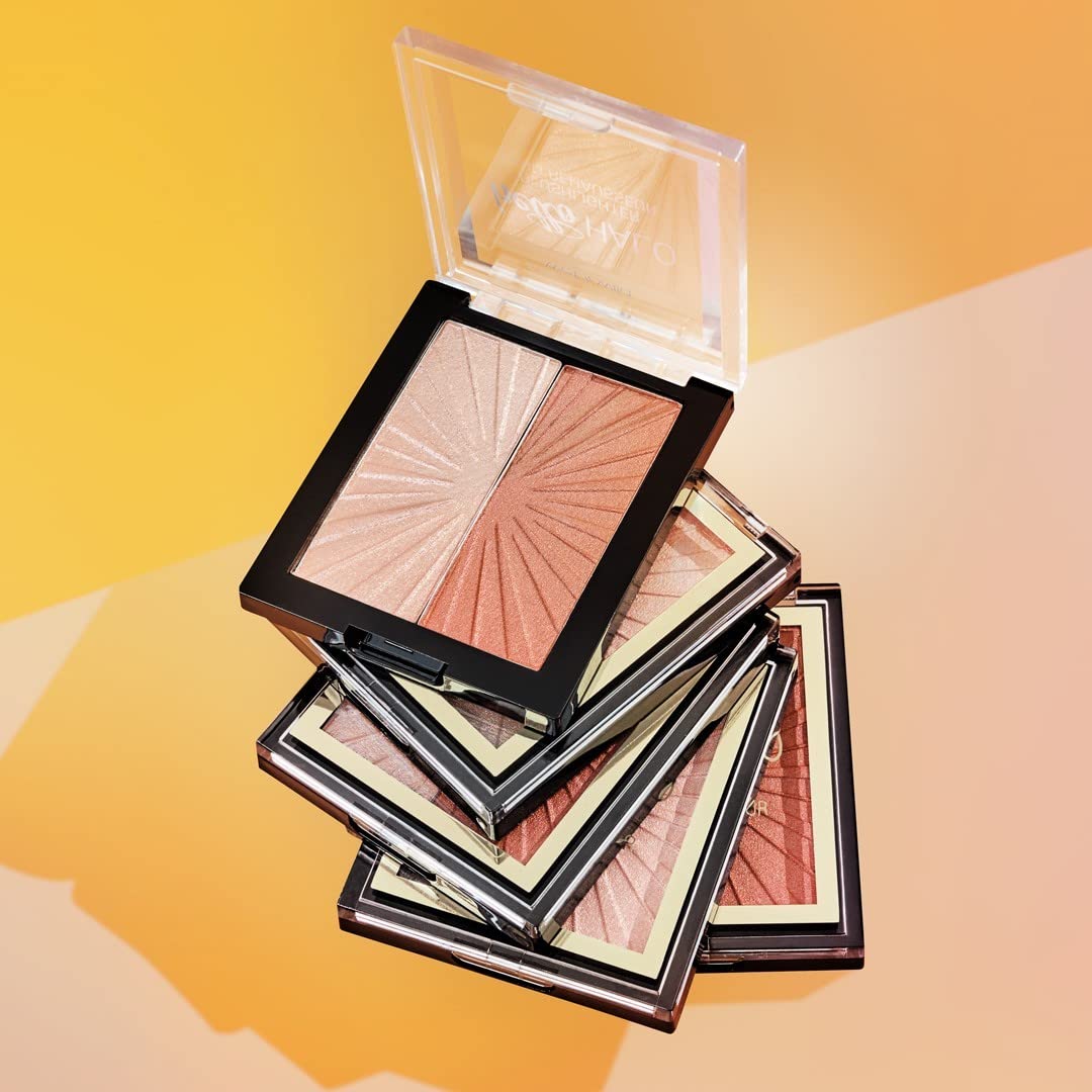 Wet n Wild blush and highlighter duo packaging displaying product details.