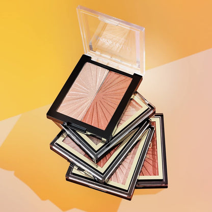 Wet n Wild blush and highlighter duo packaging displaying product details.