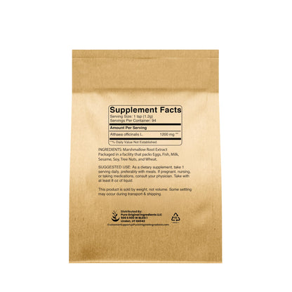 Pure Original Ingredients Marshmallow Root Extract 4 Ounce bag