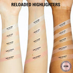 Revolution Beauty London Reloaded Pressed Powder Highlighter Just My Type closeup texture swatch