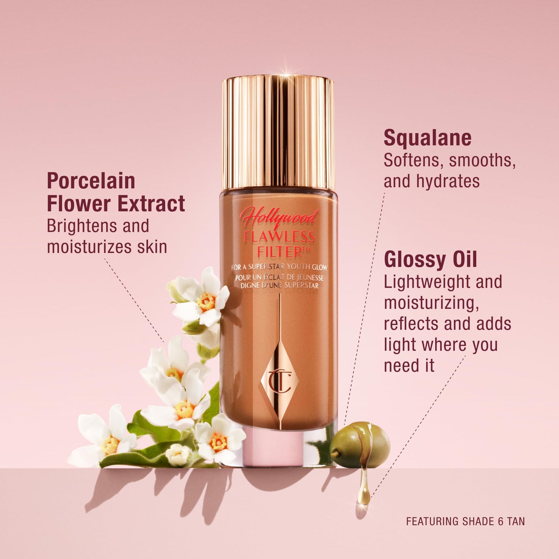 Charlotte Tilbury luxury glowing finish skin illuminator bottle top angle