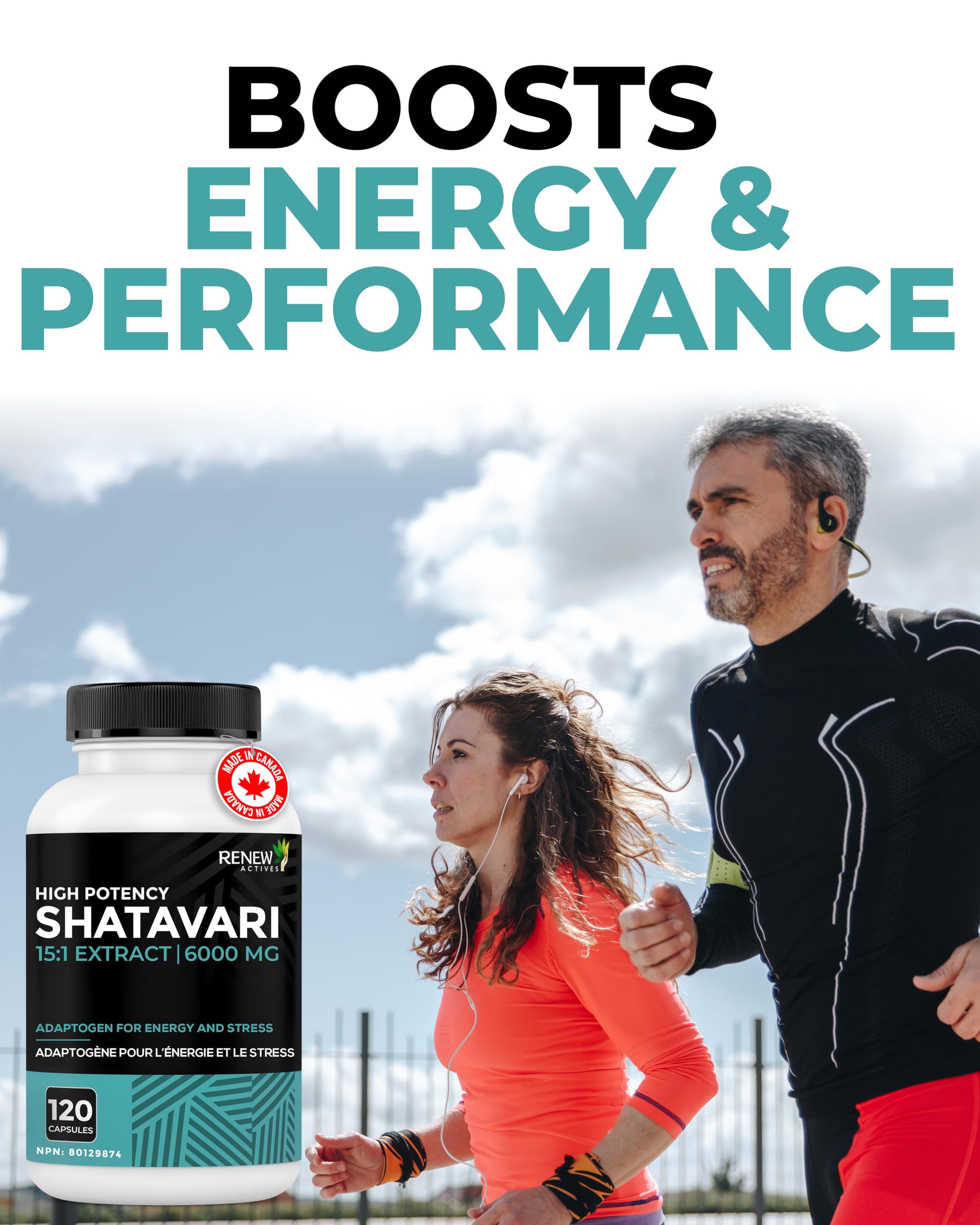 Renew Actives organic vegan dietary supplement showing 120 capsule count.