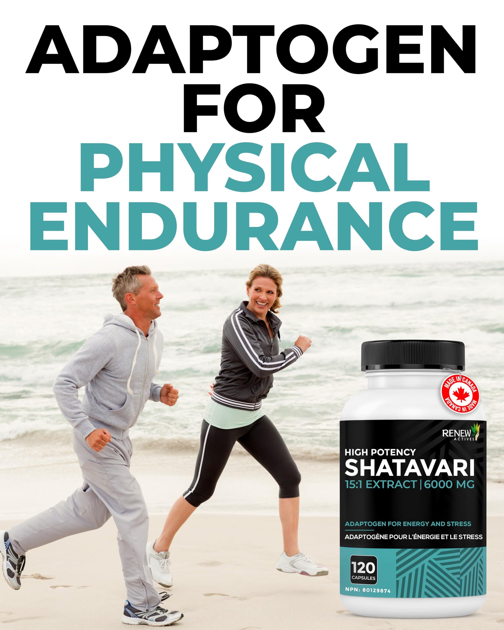 Renew Actives adaptogen supplement for hormonal balance and energy.