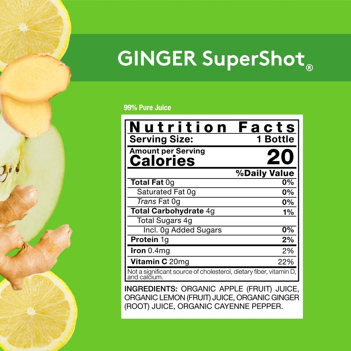 Sol-ti Organic Ginger SuperShot being poured to demonstrate its rich raw cold pressed texture.
