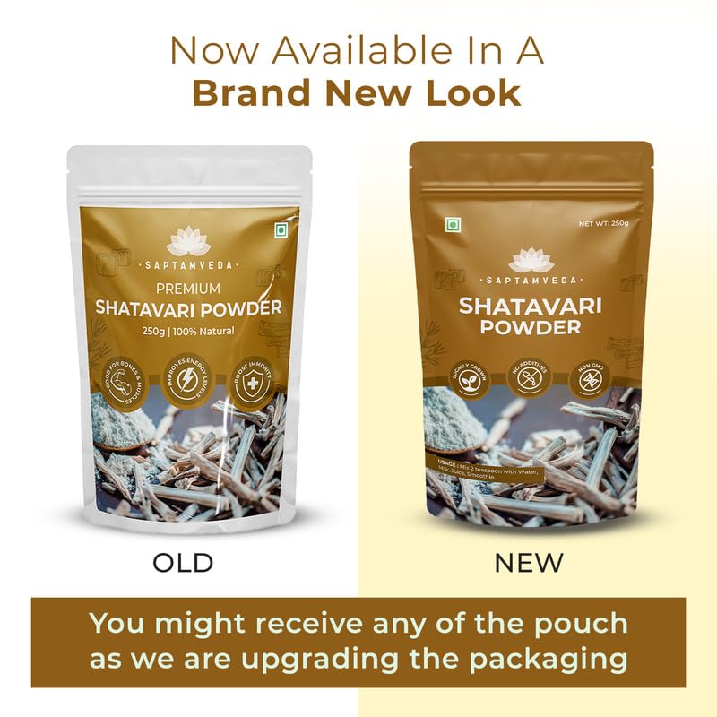 Saptamveda premium shatavari root powder packaging for lactation support