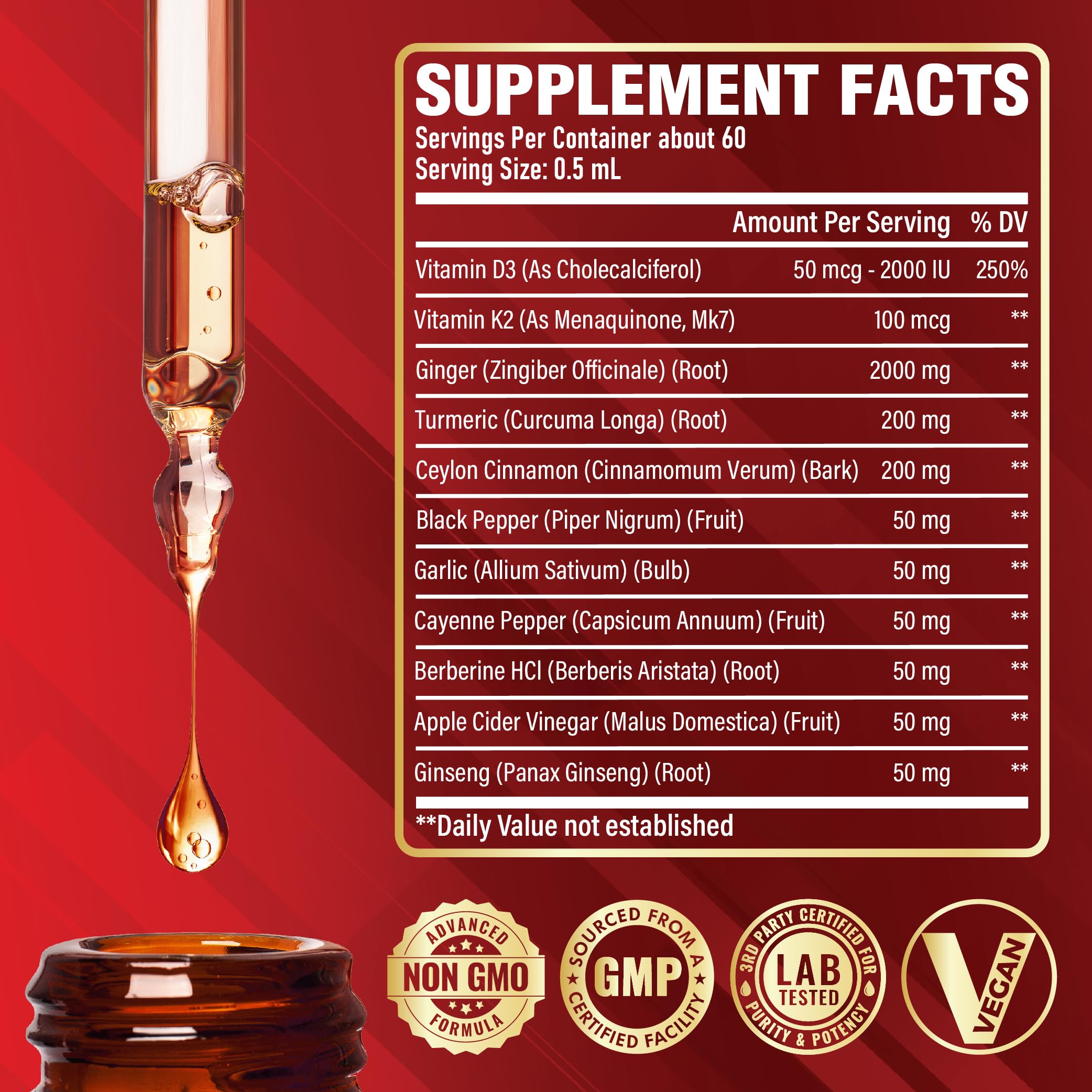 Satoomi 11in1 liquid drops with dropper showing authentic dietary supplement liquid