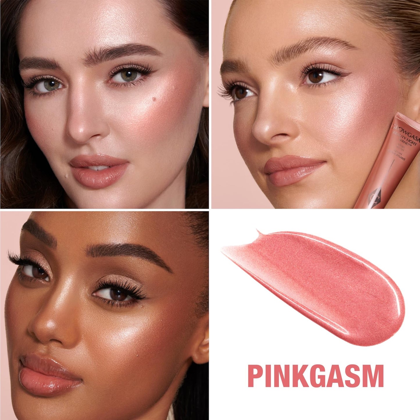 Spotlight and Pinkgasm liquid blush and highlighter tubes displayed side by side
