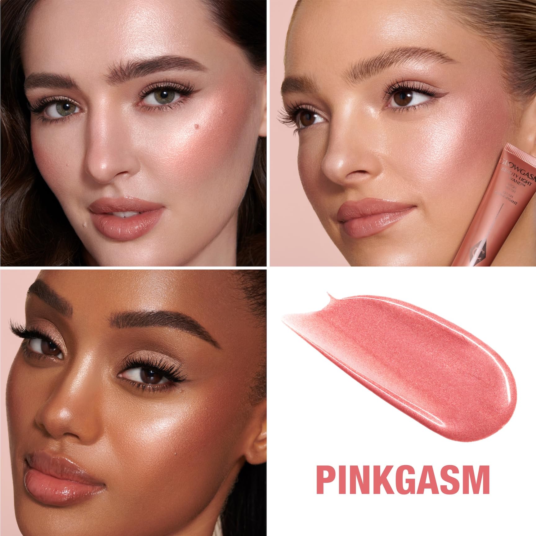 Spotlight and Pinkgasm liquid blush and highlighter tubes displayed side by side