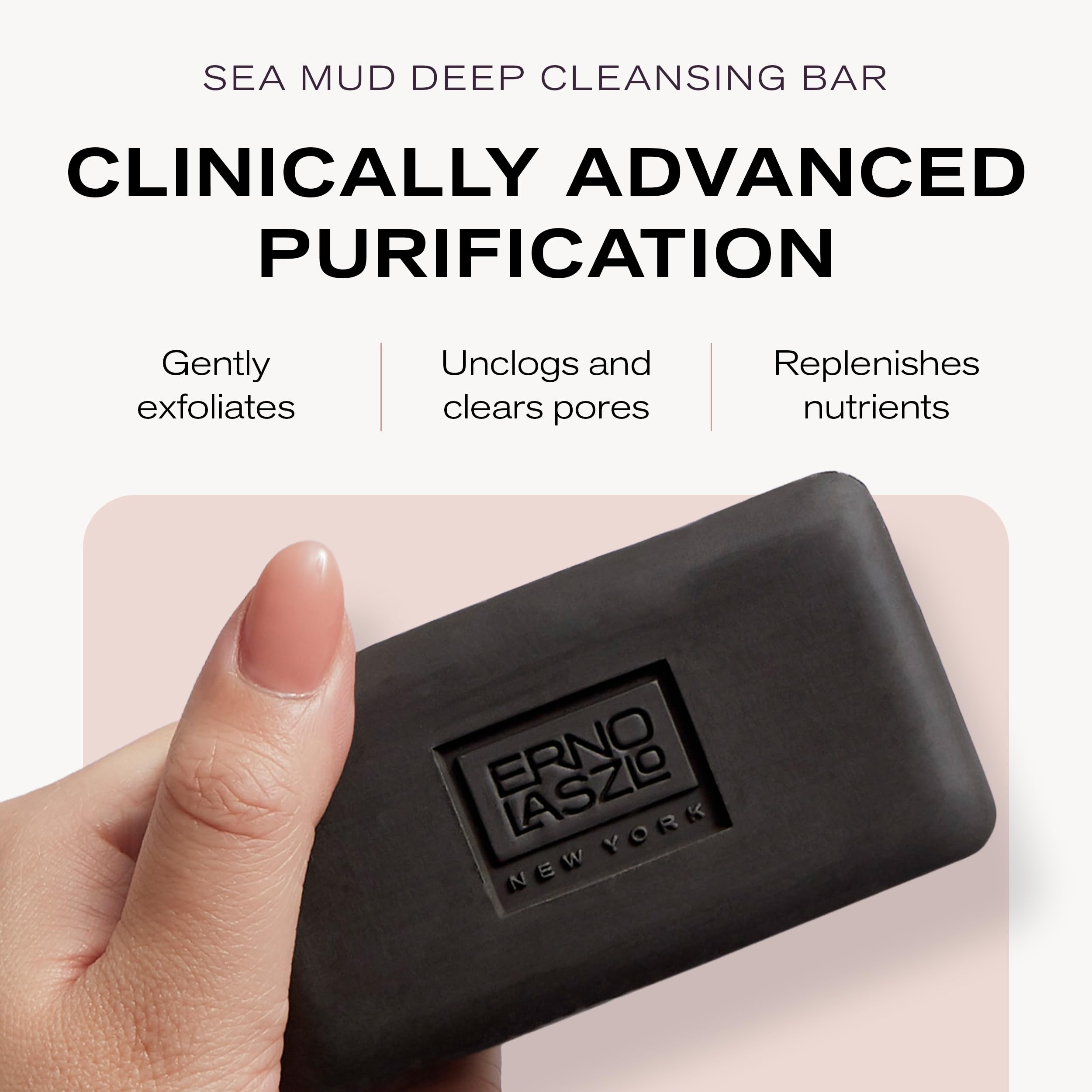 Erno Laszlo charcoal detox soap bar texture close up