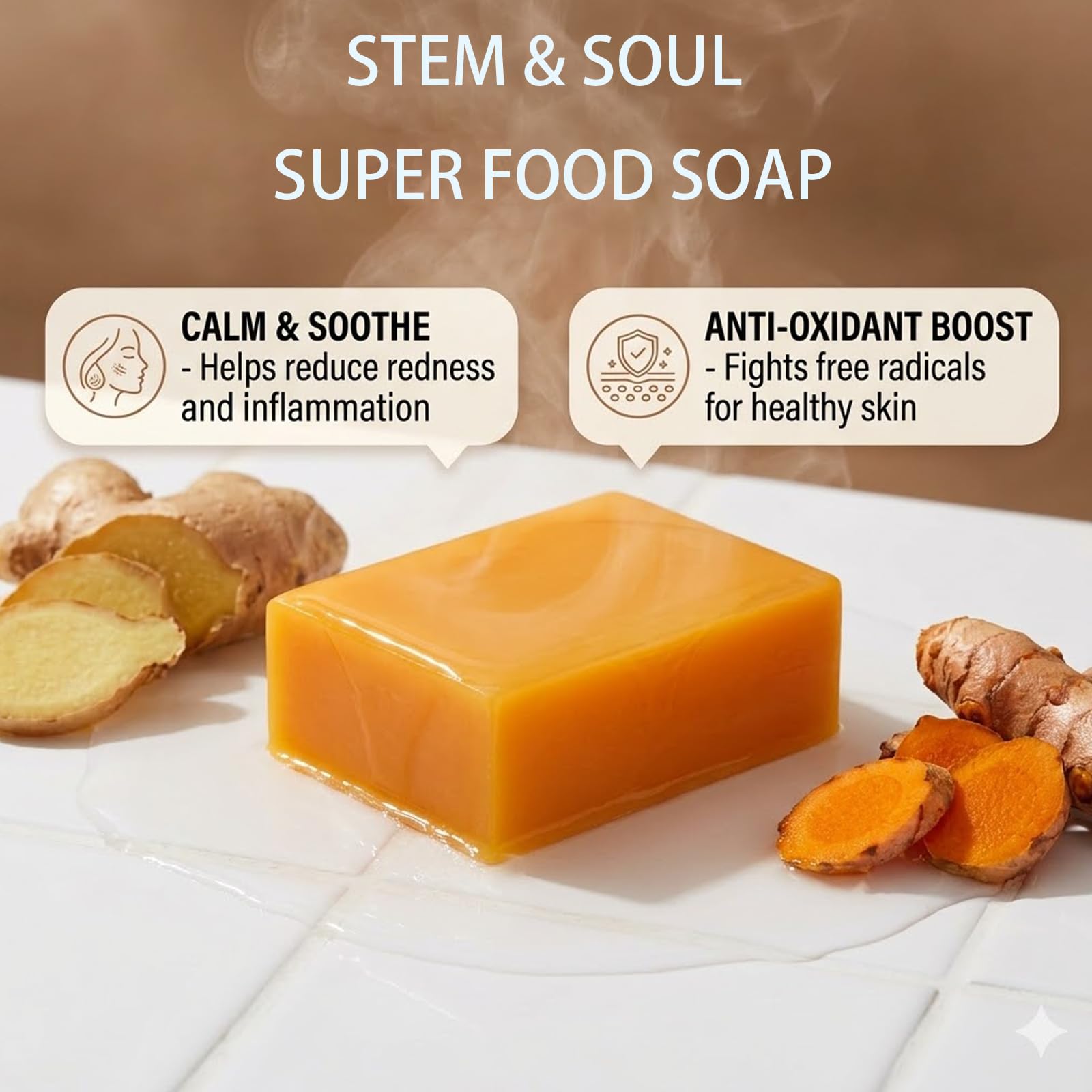 Using Stem and Soul soap for facial cleansing