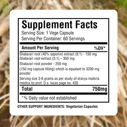 HerbsForever Shatavari 8 to 1 extract capsules packaging