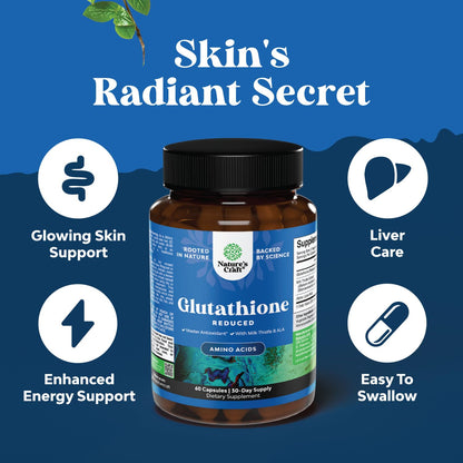 Natures Craft Glutathione 1000mg capsules for liver support