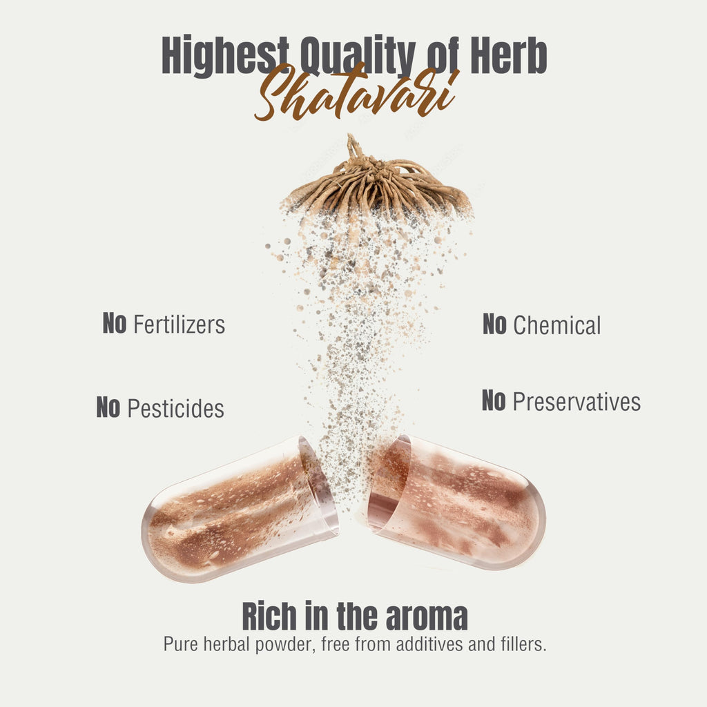 Side profile of HerbsForever Shatavari extra strength supplement