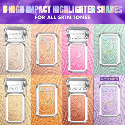 NYX Professional Makeup multi dimensional pearl shimmer highlighter product view