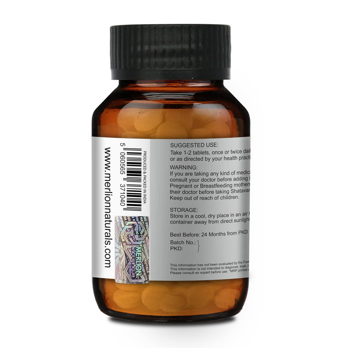 Authentic Merlion Naturals Shatavari supplement bottle for women wellness