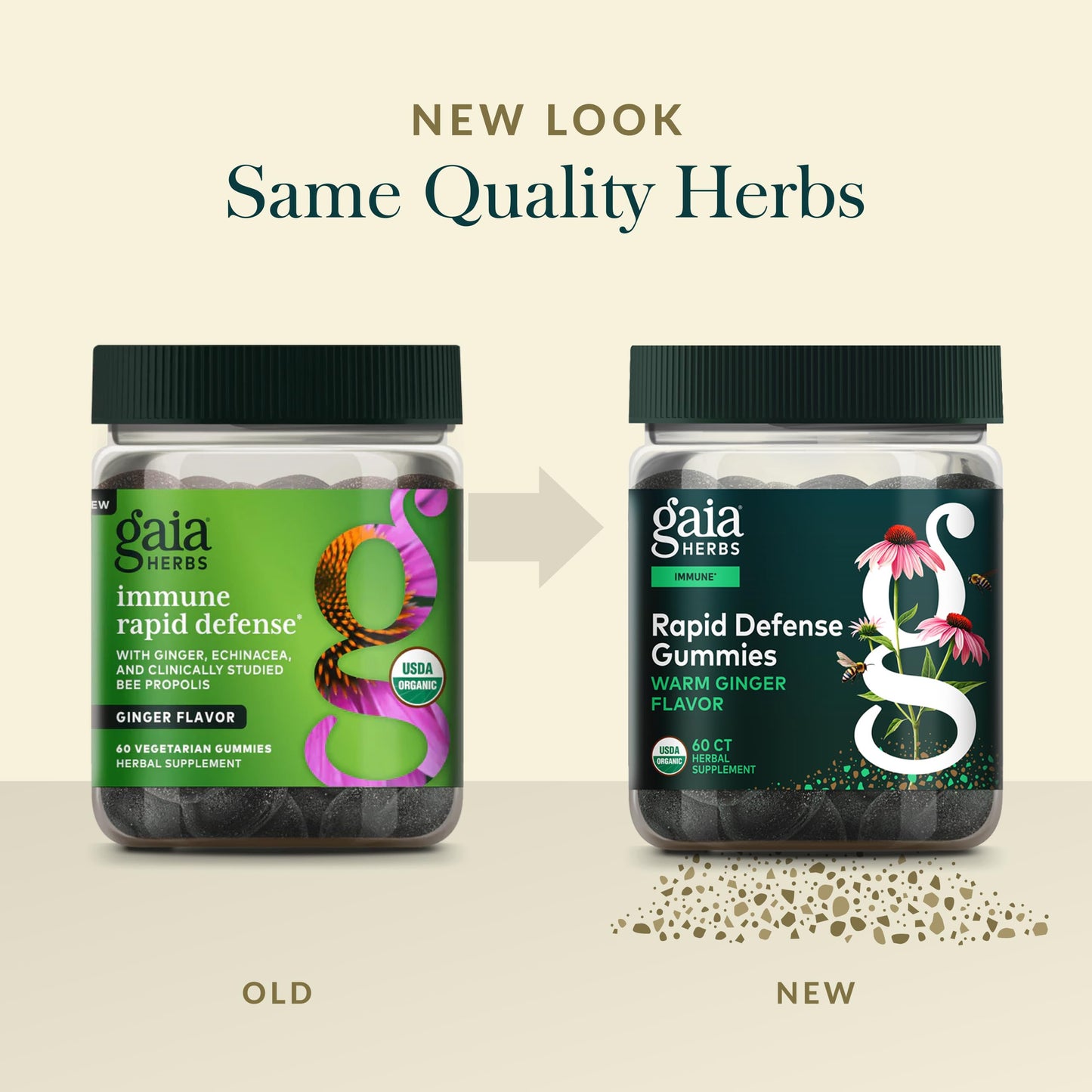 Gaia Herbs Rapid Defense Gummies bottle sealed for purity