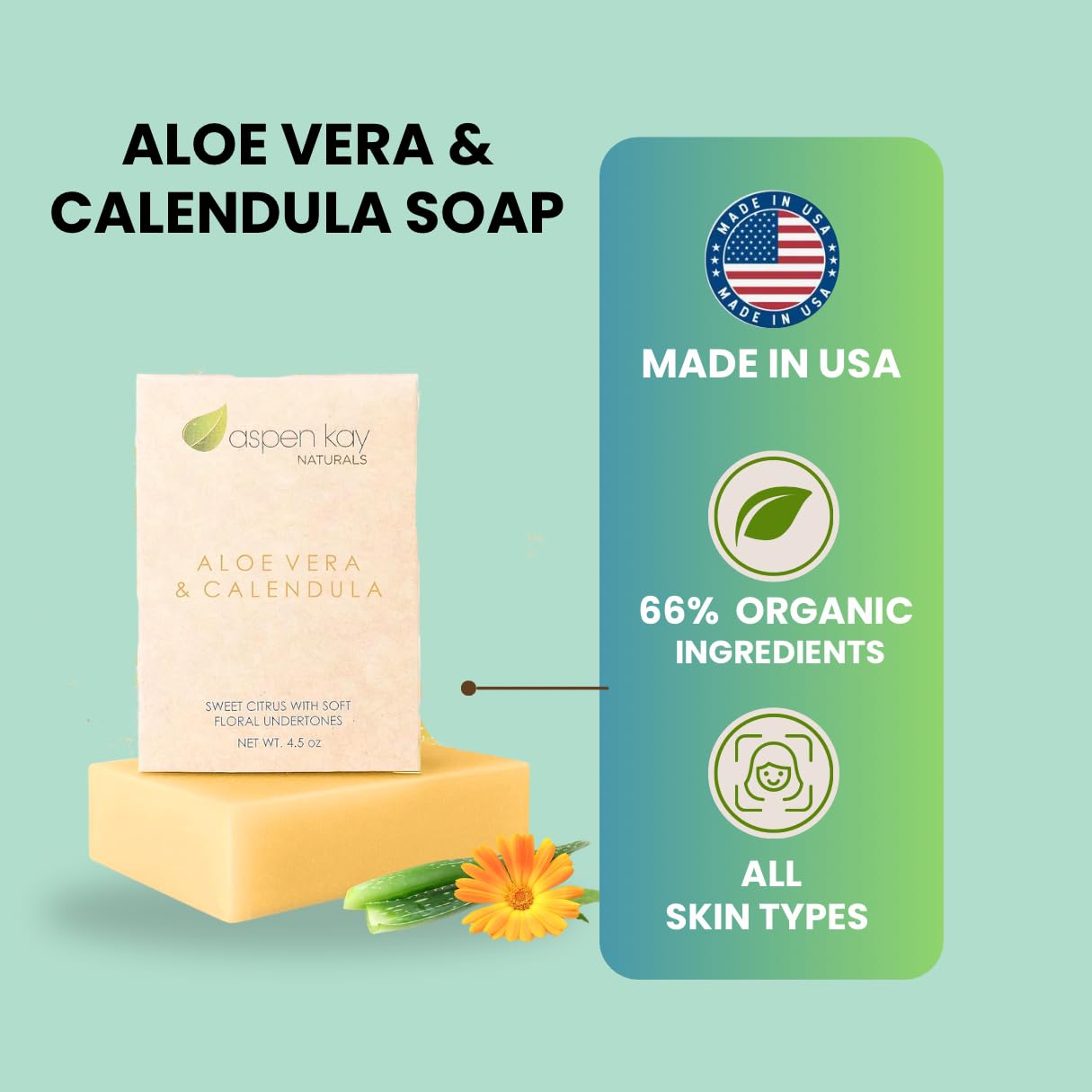 Aspen Kay Naturals organic cold processed handmade soap bar for sensitive skin