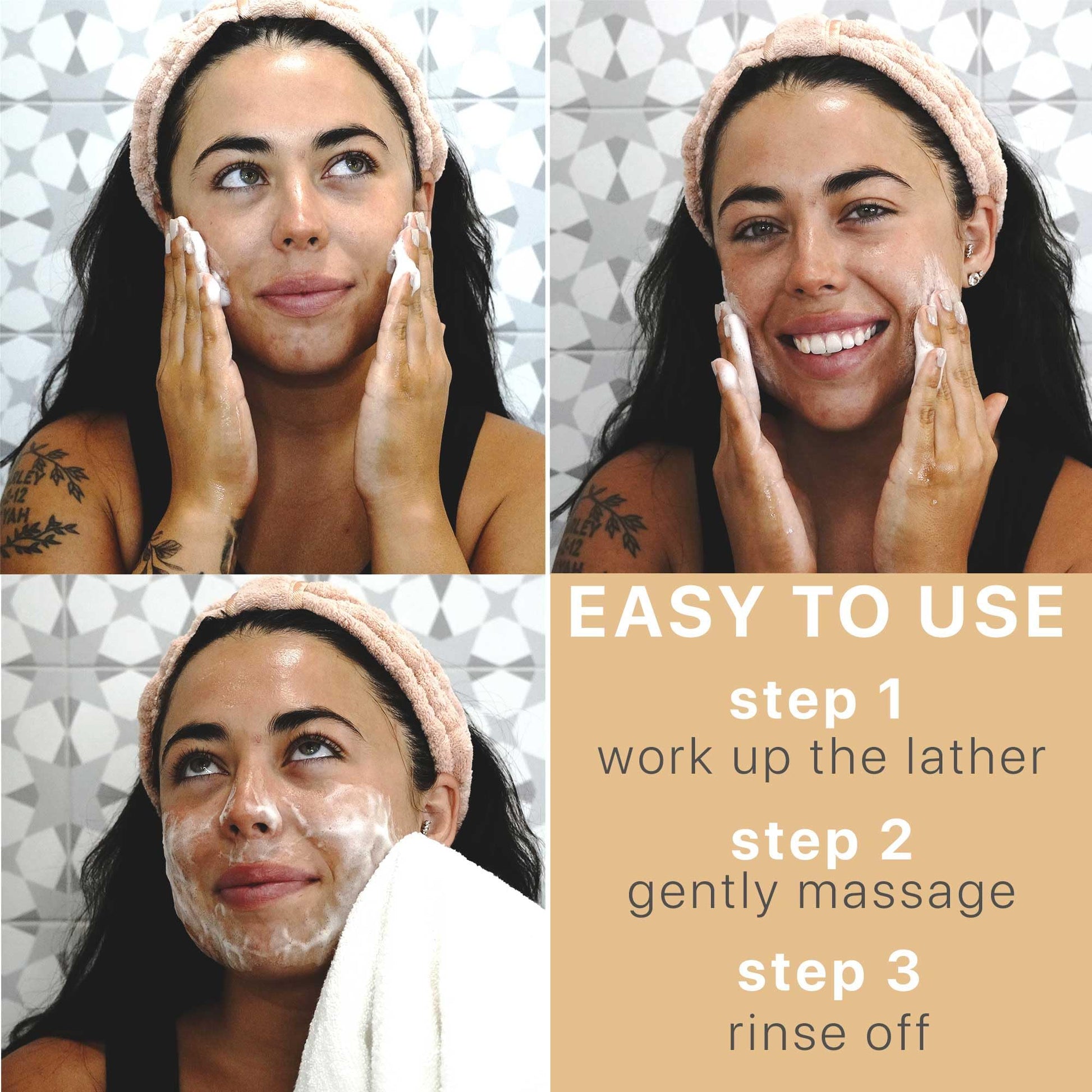 Beauty by Earth skincare bar soap packaging with organic ingredient list